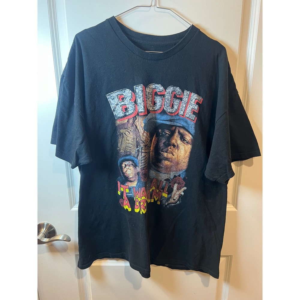 The Notorious B.I.G. Mens T-Shirt It Was All A Dream Graphic Black XL